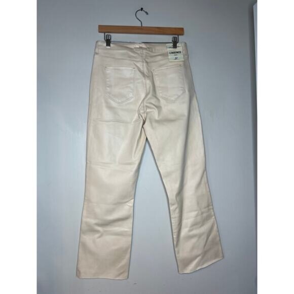 NWT L'Agence Kendra Cropped Flare Denim Jeans Women's Oat Size: 31 - Picture 7 of 8